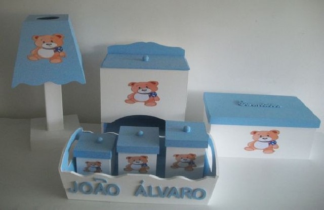 Foto 1 - Kit Higiene  mdf Personalizado